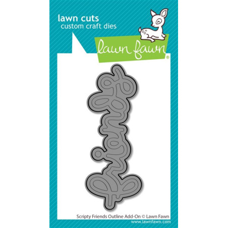 LAWN FAWN Scripty Friends Outline Add-On Die