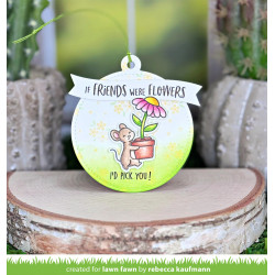LAWN FAWN Mice Flowers Clear Stamps