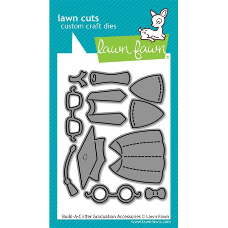 LAWN FAWN Build-A-Critter Graduation Accessories Dies