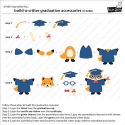 LAWN FAWN Build-A-Critter Graduation Accessories Dies