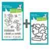 LAWN FAWN Mice Flowers SET timbro+fustelle