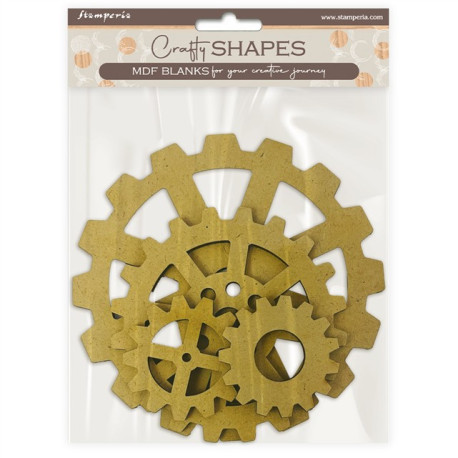 Stamperia Gardens of Time Crafty Shapes Blank Gears