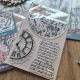 Stamperia Gardens of Time Clear Stamps Half Clocks and Writtings