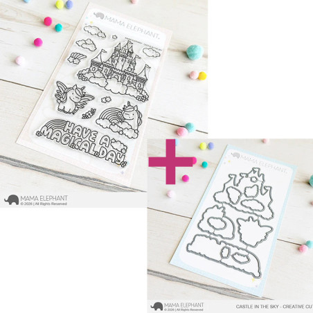 Mama Elephant CASTLE IN THE SKY SET Clear Stamp + CUTS