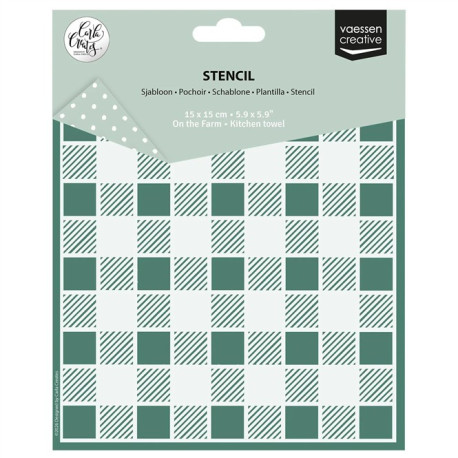 Vaessen Creative Stencil Kitchen Towel On The Farm