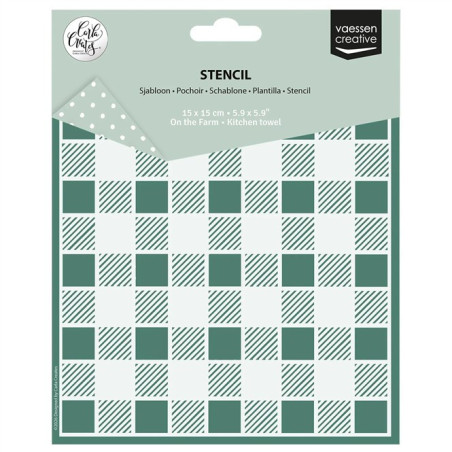 Vaessen Creative Stencil Kitchen Towel On The Farm