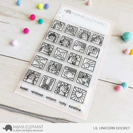 Mama Elephant LIL UNICORN DOCKET Clear Stamp