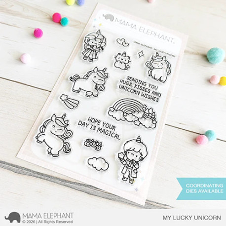 Mama Elephant MY LUCKY UNICORN Clear Stamp