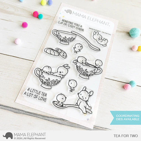 Mama Elephant TEA FOR TWO Clear Stamp