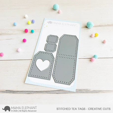 Mama Elephant Stitched Tea Tags CREATIVE CUTS