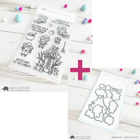 Mama Elephant BEWITCHED SET Clear Stamp + CUTS