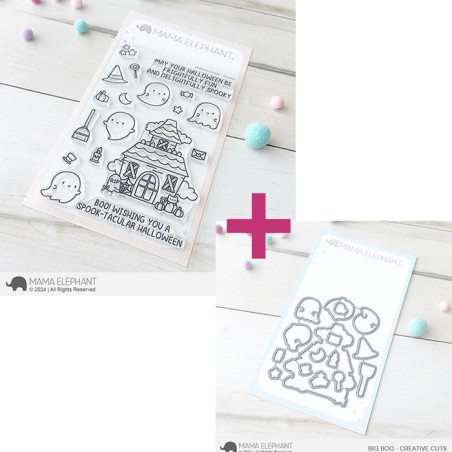 Mama Elephant BIG BOO SET Clear Stamp + CUTS