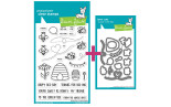 LAWN FAWN Hive Five SET CLEAR STAMPS + Cuts