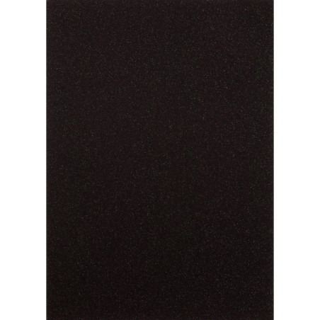 5 fogli A4 Carta Glitterata Florence BLACK 250gsm