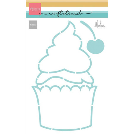Marianne Design Craft Stencils Cup Cake by Marleen
