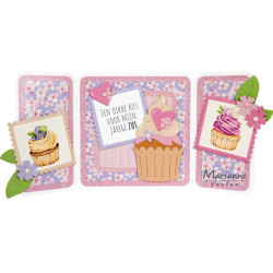 Marianne Design Craft Stencils Cup Cake by Marleen