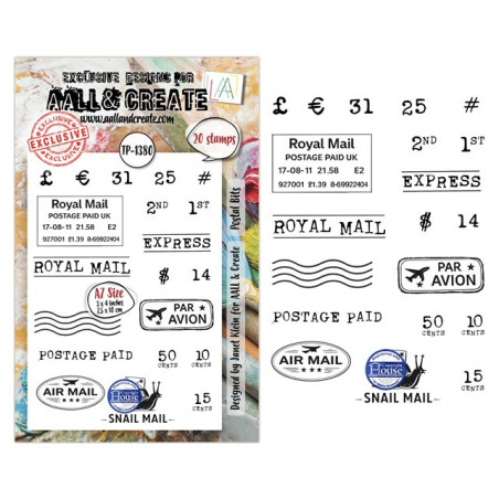 AALL & Create Stamp Set A7 1380 Postal Bits
