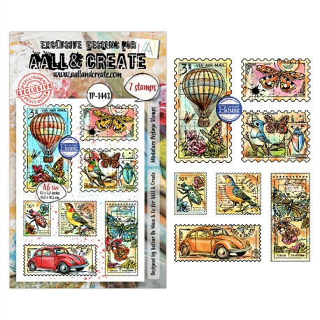 AALL & Create Stamp Set A6 1443 Miniature Postage Stamps