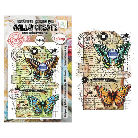 AALL & Create Stamp Set A7 1448 Chrono-Stamped Tag