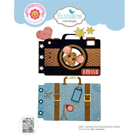 Elizabeth Craft Designs Destination Fun Die Camera and Suitcase Build a Book