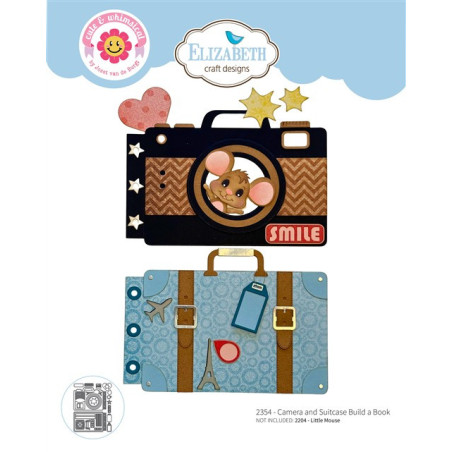 Elizabeth Craft Designs Destination Fun Die Camera and Suitcase Build a Book
