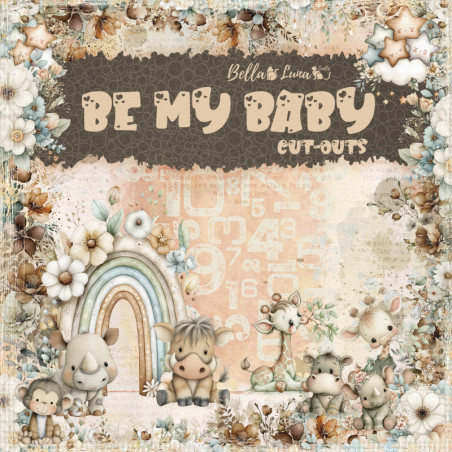 Bellaluna Crafts BELLALUNA BE MY BABY Cut-Outs Paper Pad 20x20cm