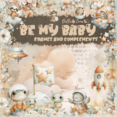 Bellaluna Crafts BE MY BABY FRAMES AND COMPLEMENTS Paper Pad 30x30cm