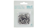 We R Crop-A-Dile Oval Eyelets SILVER 50 pezzi
