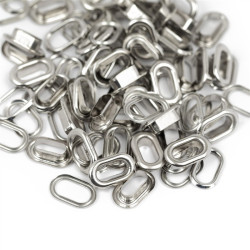 We R Crop-A-Dile Oval Eyelets SILVER 50 pezzi