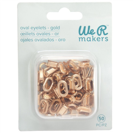 We R Crop-A-Dile Oval Eyelets GOLD 50 pezzi