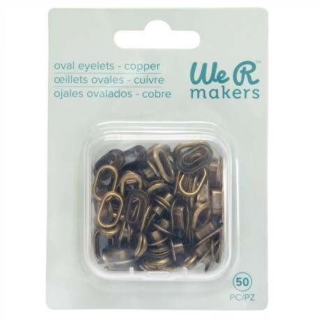 We R Crop-A-Dile Oval Eyelets COPPER 50 pezzi
