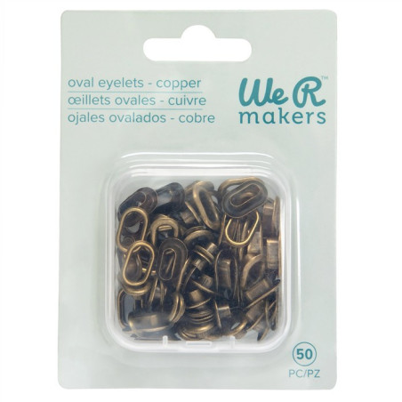 We R Crop-A-Dile Oval Eyelets COPPER 50 pezzi
