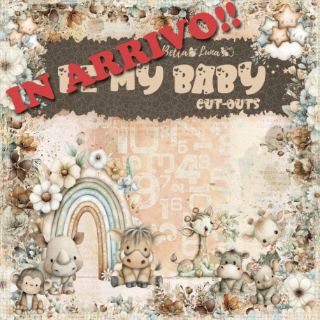Bellaluna Crafts BELLALUNA BE MY BABY Cut-Outs Paper Pad 20x20cm