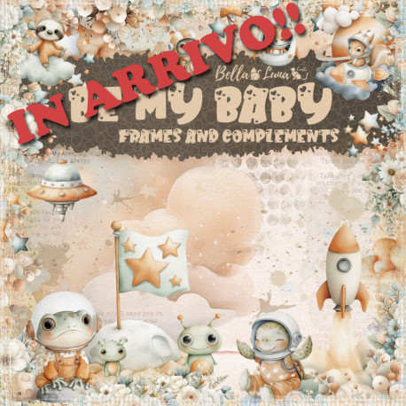 Bellaluna Crafts BE MY BABY FRAMES AND COMPLEMENTS Paper Pad 30x30cm
