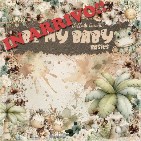 Bellaluna Crafts BE MY BABY BASICS Paper Pad 20x20cm