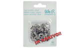 We R Crop-A-Dile Oval Eyelets SILVER 50 pezzi