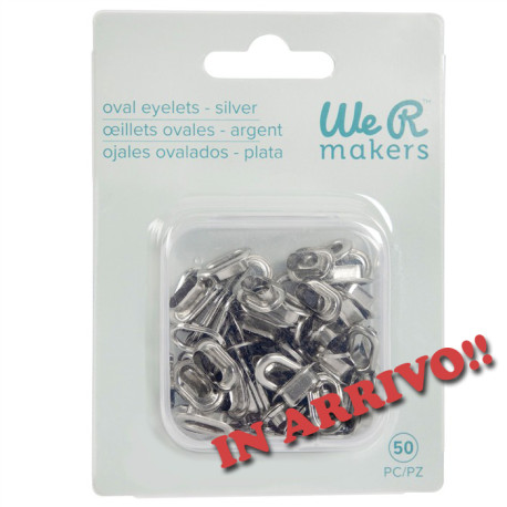 We R Crop-A-Dile Oval Eyelets SILVER 50 pezzi