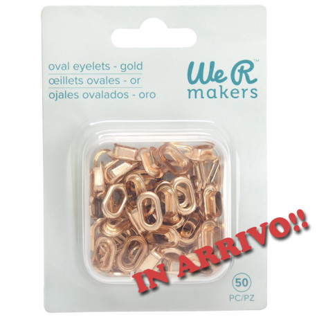 We R Crop-A-Dile Oval Eyelets GOLD 50 pezzi