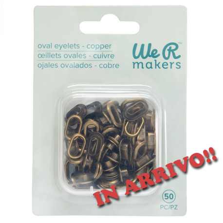 We R Crop-A-Dile Oval Eyelets COPPER 50 pezzi