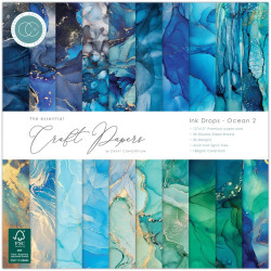 Craft Consortium Ink Drops Ocean Paper Pad 30x30cm