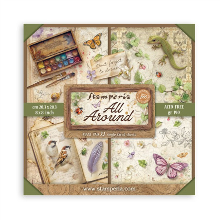 Stamperia All Around SINGLE FACE Paper Pack 20x20cm
