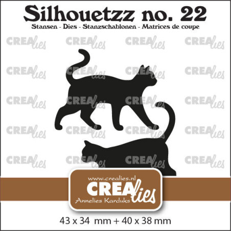 Crealies Silhouetzz dies no. 22 Cats Standing
