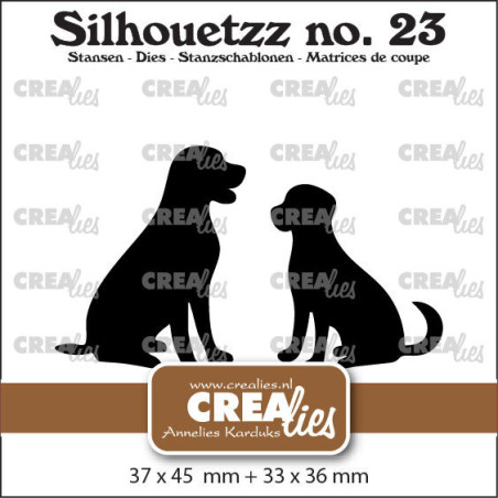 Crealies Silhouetzz Dies no. 23 Dogs Sitting