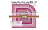 Crealies Crea-Nest-Lies XXL dies no. 190 Squares with one rounded corner and little stripes