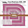 Crealies Crea-Nest-Lies XXL dies no. 190 Squares with one rounded corner and little stripes