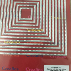 Crealies Crea-Nest-Lies XXL dies no. 187 Squares with dots and stripes