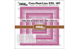 Crealies Crea-Nest-Lies XXL dies no. 187 Squares with dots and stripes