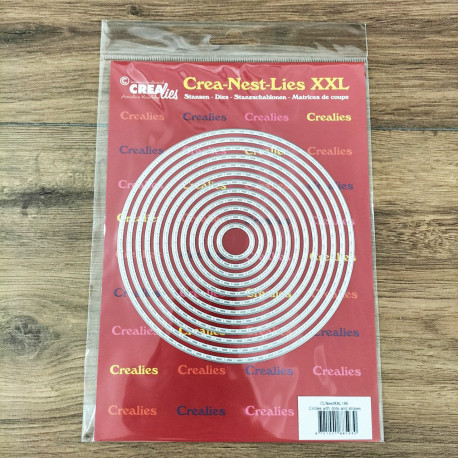Crealies Crea-Nest-Lies XXL dies no. 186 Circles with dots and stripes