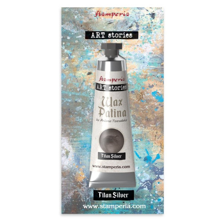 Stamperia Art Stories Wax Patina TITAN SILVER 40ml