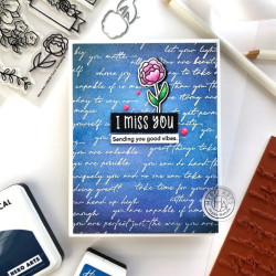 Hero Arts From The Vault Spring Cling Rubber Stamp Positive Script Bold Prints